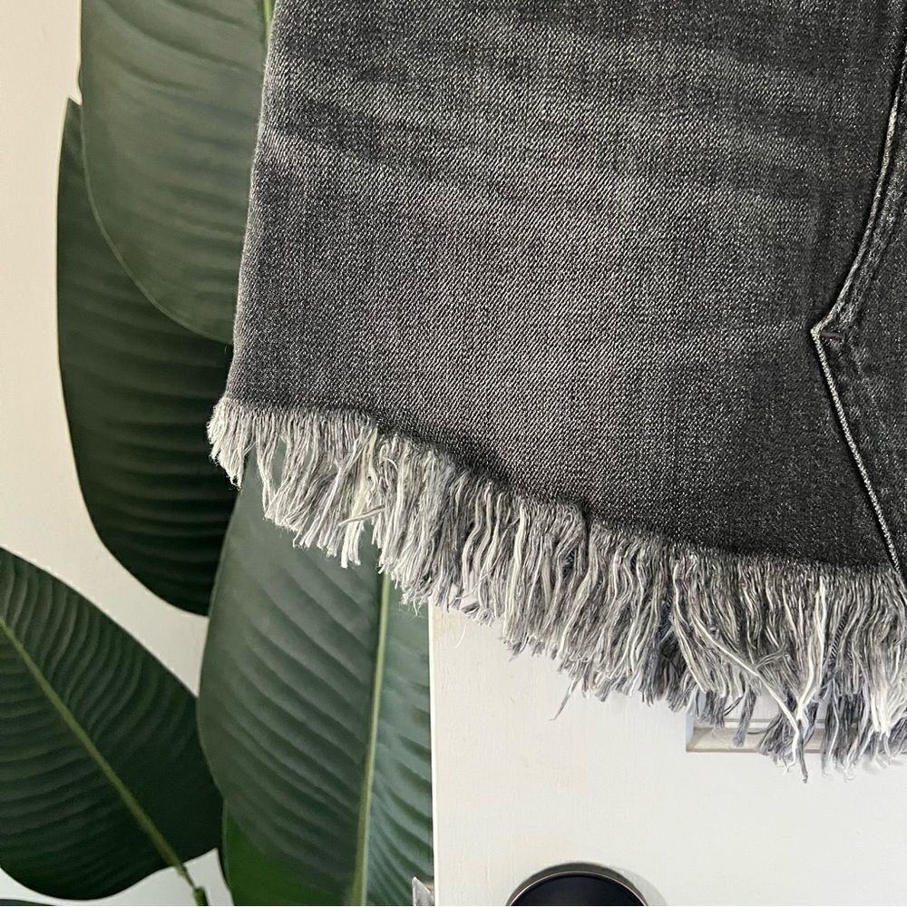 Free People Bailey Fringe Denim Mini Skirt - Picture 3 of 7